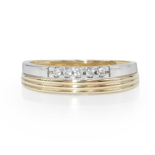 Gullring i 14 kt med zirkonia - 3720zi 